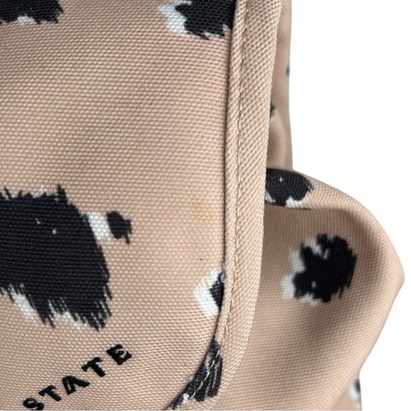 STATE Pink and Black Leopard Print Canvas Drawstring Backpack - Picture 7 of 7